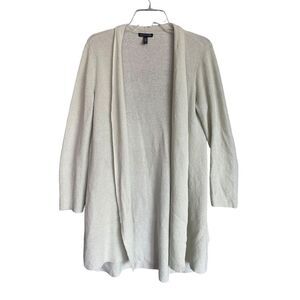 Eileen Fisher Sweater Long Light Pistachio Green Waffle Cardigan size Medium M‎